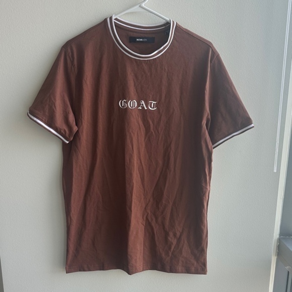 Fashion Nova Brown GOAT Short Sleeve Tee